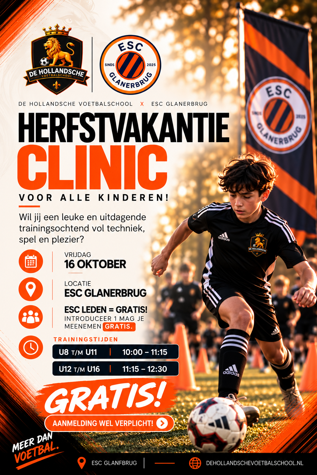 Herfstvakantie voetbalclinic bij ESC Glanerbrug